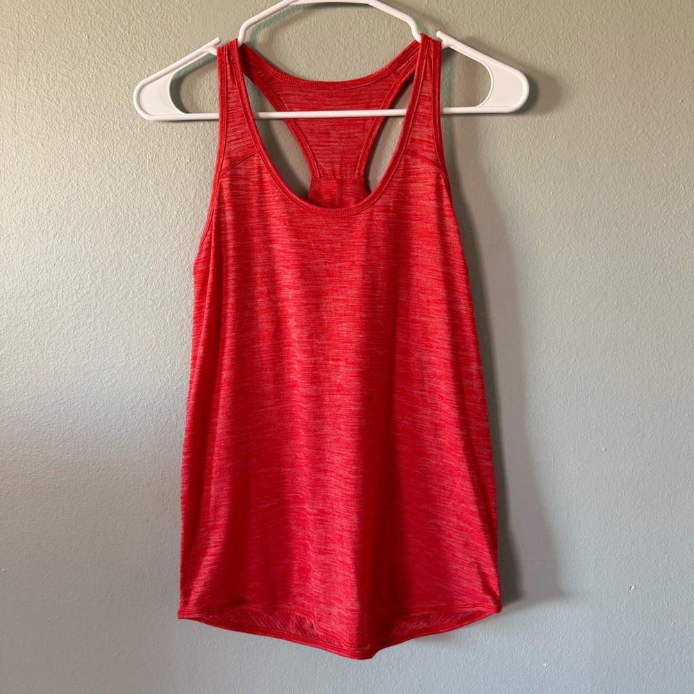 Lululemon Essential Tank Heathered True Red Size 6 - Picture 2 of 6